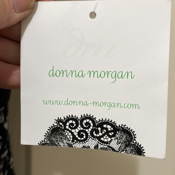 Donna Morgan black/gray/white pattern dress (sz 8) - Picture 3 of 9